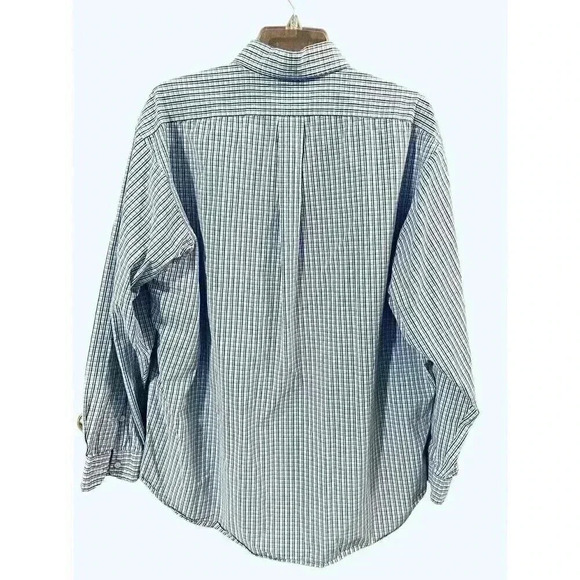Ralph Lauren Blake Men's 16 Blue Stripe Long Sleeve Button Front Shirt - Picture 2 of 3